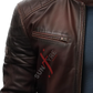 Cafe Racer Brown Leather Jacket For Men