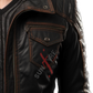  Distressed Bomber Leather Jacket For Men