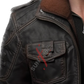 Black Bomber Leather Jacket For Men