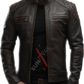 Real Sheepskin Cafe Racer Brown Distressed Leather Jacket For Men