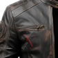 Cafe Racer Vintage style Brown Distressed Leather Jacket For Men