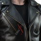 Black Quilted Leather Jacket For Men