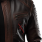 Rubbing Leather Jacket For Men