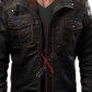 Lambskin Black Bomber Leather Jacket For Men