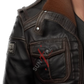 Black Bomber Leather Jacket For Men