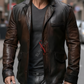 Dark Brown Leather Blazer For Men Real Sheepskin (SF533)
