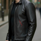 Leon Black Iconic Racer Leather Jacket For Men (SF162)