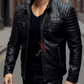 Cafe Racer Vintage style Brown Distressed Leather Jacket For Men (SF579)
