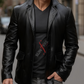 Original Sheepskin Black Body Fit Leather Blazer For Men (SF591)