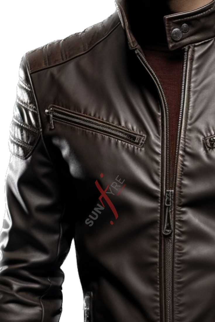 Quilted Leather Jacket For Men