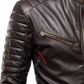 Cafe Racer Brown Leather Biker Jacket For Men