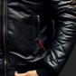 Sheepskin Black Bomber Leather Jacket 