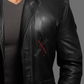 Original Sheepskin Black Body Fit Leather Blazer For Men (SF591)