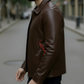 Conor Dark Brown Leather Jacket For Men (SF586)