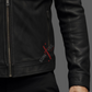 Real Sheepskin Black Biker Leather Jacket For Men