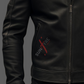 Matt Black Cafe Racer Leather Jacket For Men Sheepskin (SF624)