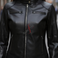 Dodge Racer Black Leather Jacket For Women (SF106)