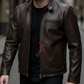 Viktor Coffee Brown Racer Leather Jacket For Men (SF569)