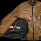 Original Lambskin Cognac Bomber Leather Jacket For Men (SF699)