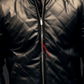  Black Quilted Bomber Leather Jacket For Men