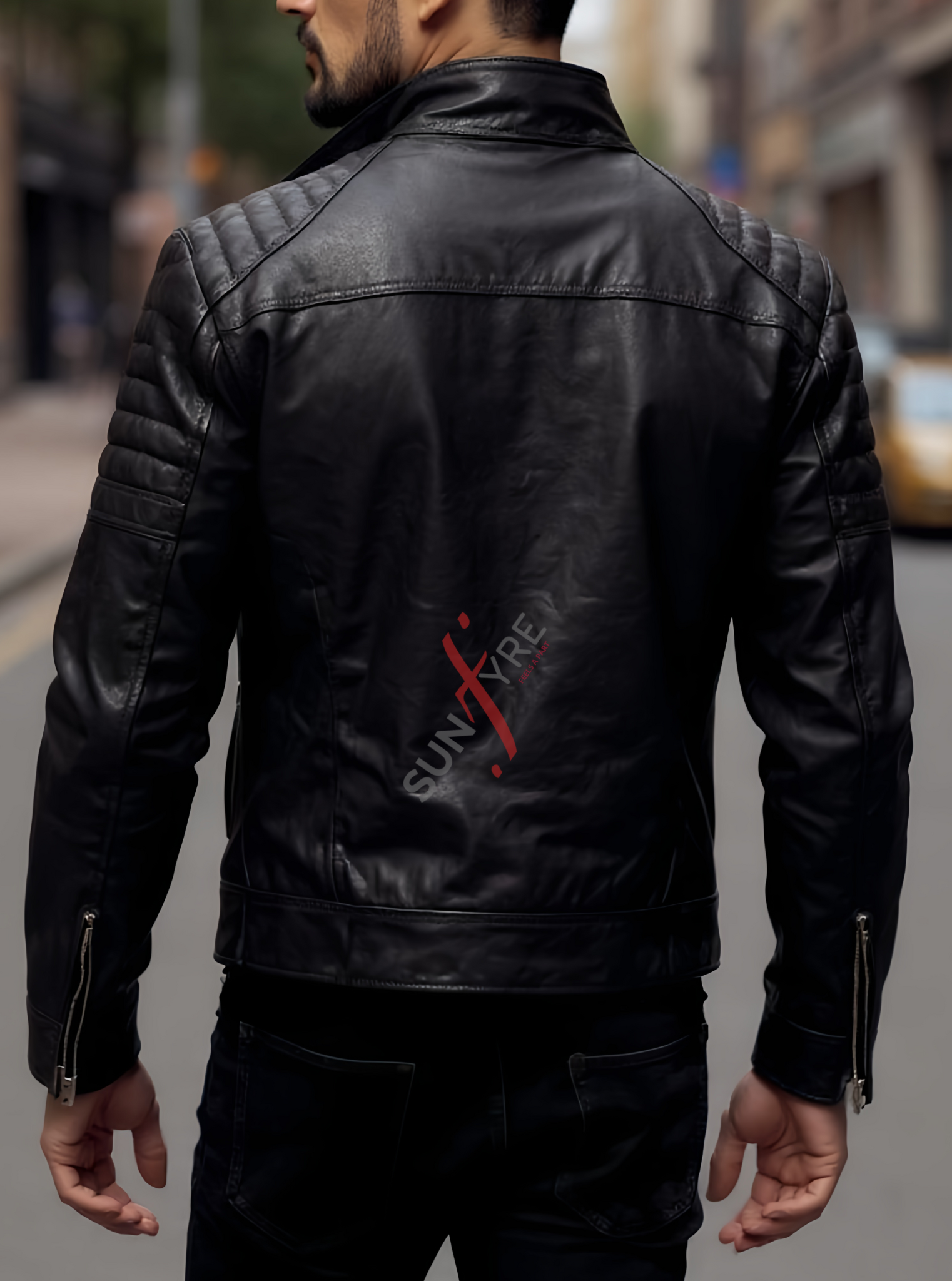Cafe Racer Vintage style Brown Distressed Leather Jacket For Men (SF579)