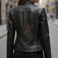 Women’s Racer Black Leather Jacket 