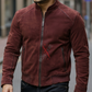 Ethan Lychee Brown Bomber Leather Jacket For Men (SF575)