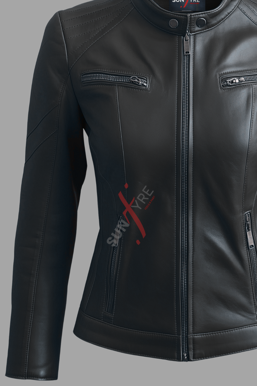 Black Leather Jacket For Women