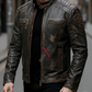 Cafe Racer Vintage style Brown Distressed Leather Jacket For Men (SF579)