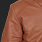  Cognac Bomber Leather Jacket For Men