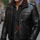 Brandon Black Bomber Leather Jacket For Men (SF541)