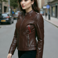 Smart Fit Leather Jacket For Women (SF385)
