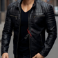 Cafe Racer Vintage style Brown Distressed Leather Jacket For Men (SF579)