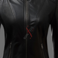 Quilted Dark Black Leather Jacket For Women