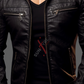 Original Sheepskin Black Snuffed Motorcycle Leather Jacket