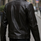 Viktor Black Racer Leather Jacket For Men (SF572)