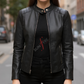Biker Black Leather Jacket for Women 