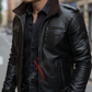 Brandon Black Bomber Leather Jacket For Men (SF541)