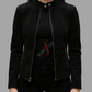 Black Nubuk Leather Jacket for Women (SF365)