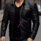 Cafe Racer Vintage style Brown Distressed Leather Jacket For Men (SF579)