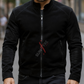 Ethan Black Bomber Leather Jacket For Men (SF540)