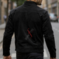Ethan Black Bomber Leather Jacket For Men (SF540)