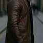 Brasca Dark Brown Leather Blazer Jacket For Men (SF546)