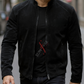 Ethan Black Bomber Leather Jacket For Men (SF540)