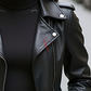 Black Sheepskin Leather Jacket For Women 