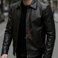 Conor Black Leather Jacket For Men (SF576)