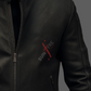 Matt Black Cafe Racer Leather Jacket For Men Sheepskin (SF624)