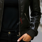 Short Bomber Leather Jacket For Women