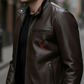 Viktor Coffee Brown Racer Leather Jacket For Men (SF569)