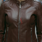Brown Smart Fit Leather Jacket For Women (SF385)